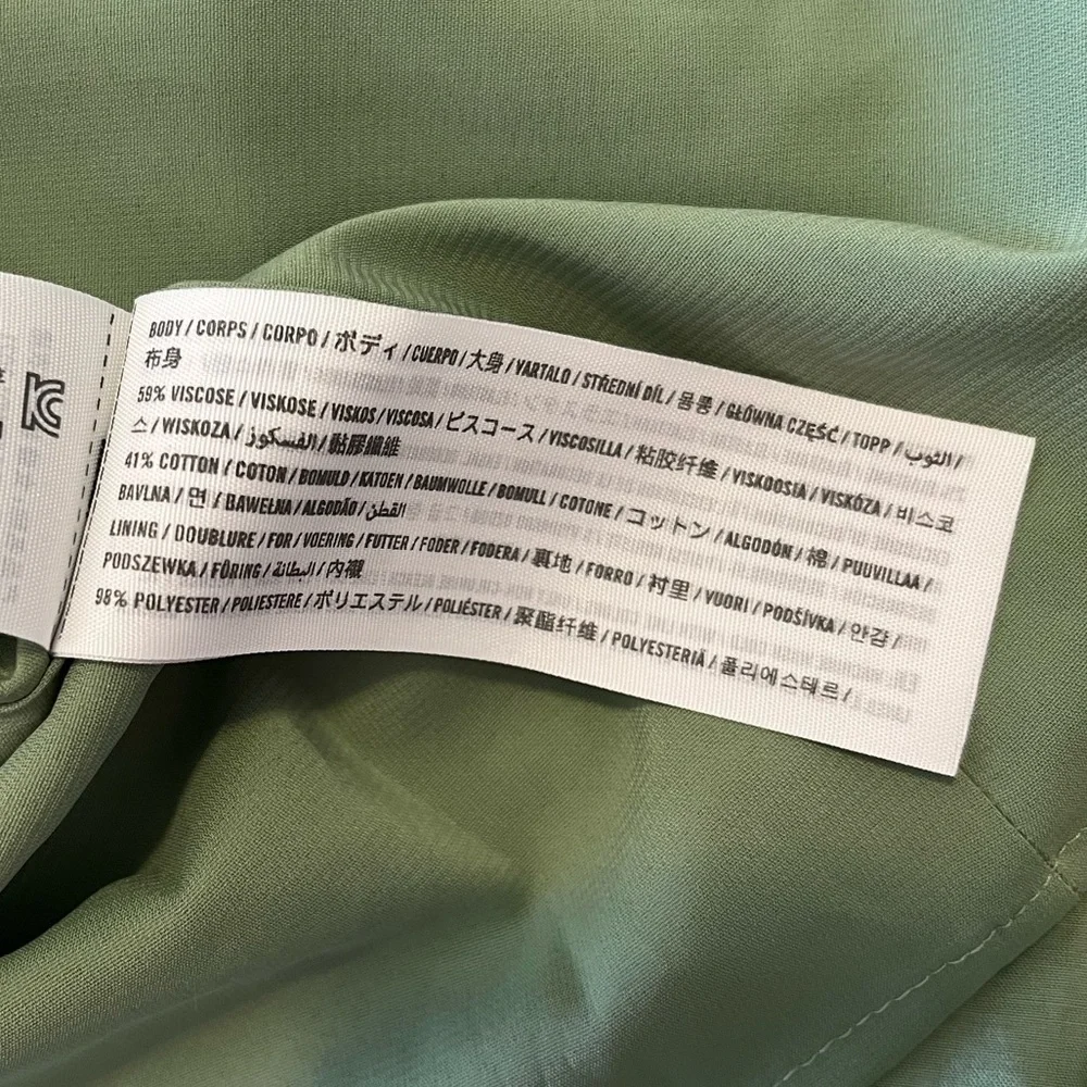 Abercrombie & Fitch Hardware Drama Puff Sleeve green Maxi Dress size SP